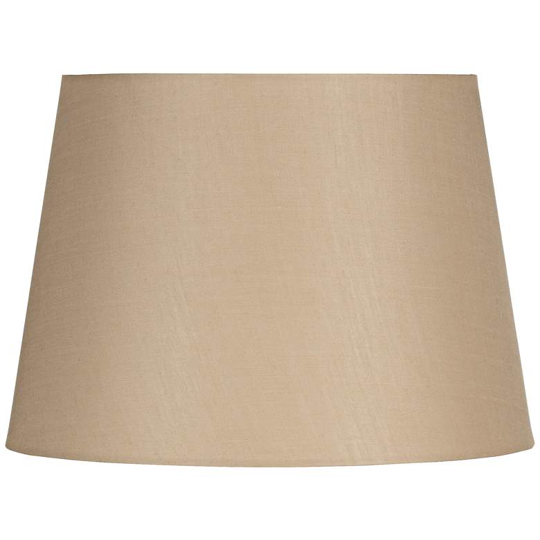 Image 1 Beige Linen Hardback Drum Shade 11x14x10 (Spider)