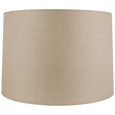 Beige Linen Round Drum Shade 15x16x10 (Spider)