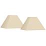 Beige Linen Set of 2 Square Lamp Shades 6x16x10 (Spider)