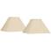 Beige Linen Set of 2 Square Lamp Shades 6x16x10 (Spider)