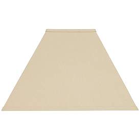 Image4 of Beige Linen Set of 2 Square Lamp Shades 6x16x10 (Spider) more views