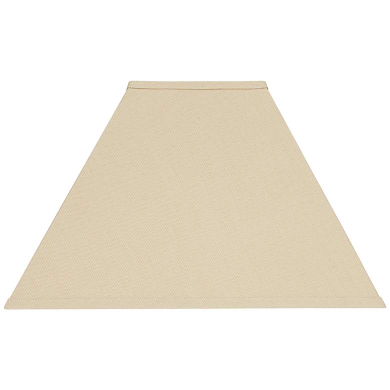 Image 4 Beige Linen Set of 2 Square Lamp Shades 6x16x10 (Spider) more views