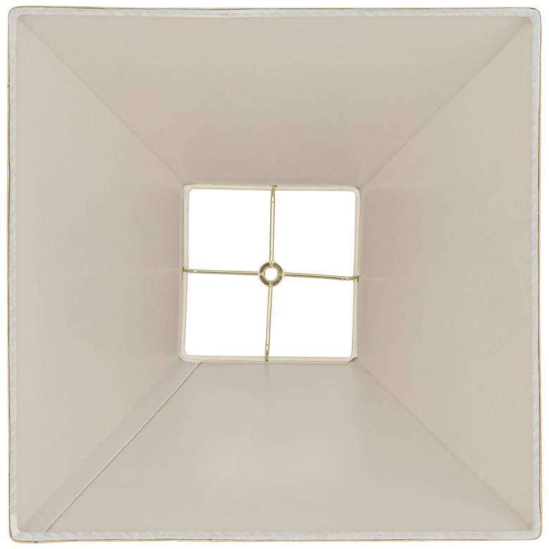 Image 6 Beige Linen Set of 2 Square Lamp Shades 6x16x10 (Spider) more views