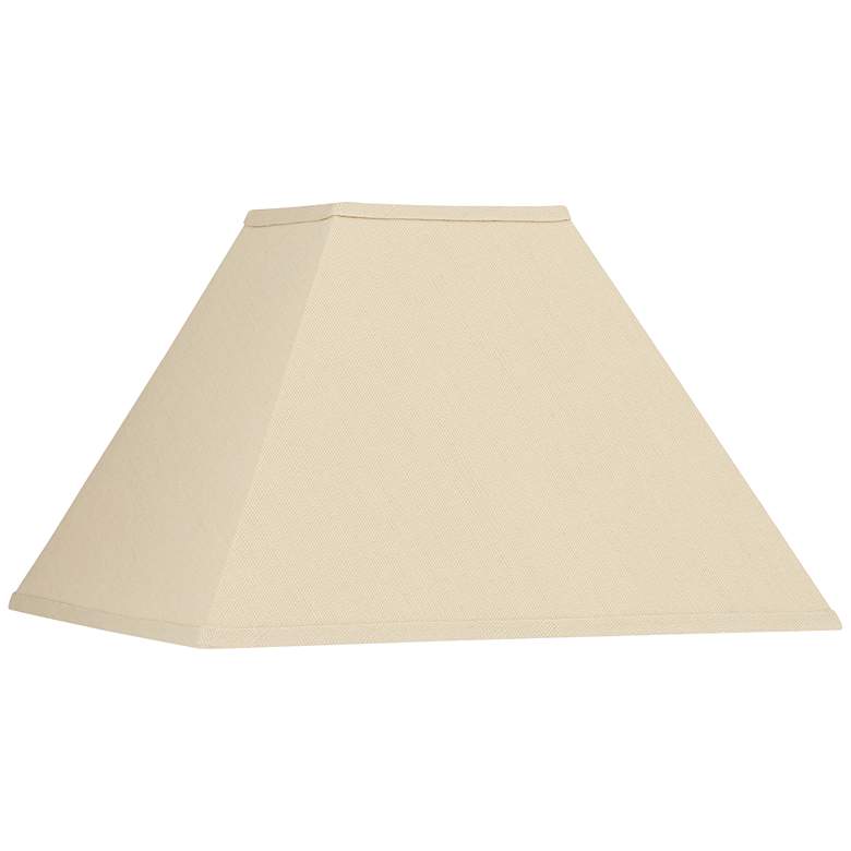 Image 1 Beige Linen Square Lamp Shade 6x16x10 (Spider)