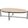 Beige Marble Traditional Coffee Table, 45" x 25" x 13"
