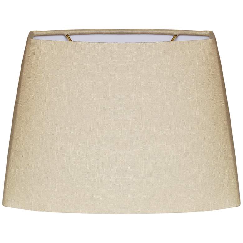 Image 1 Beige Oval Hardback Lamp Shade 8.5/12.5x9/15x9 (Spider)