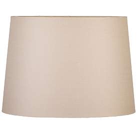Image1 of Beige Oval Hardback Linen Shade 10/7x12/8x9 (Spider)