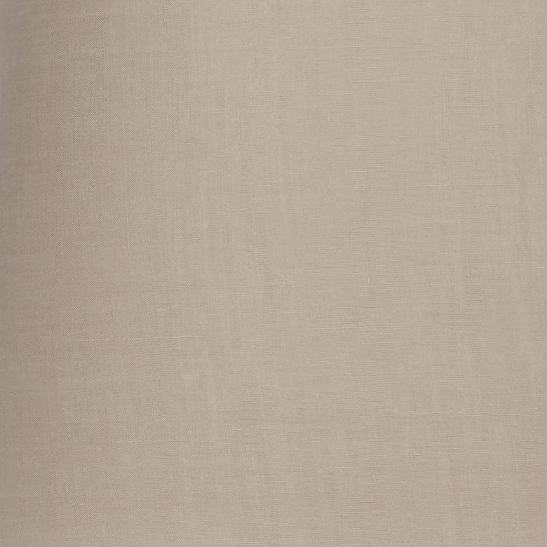 Image 5 Beige Oval Hardback Linen Shade 12/9x14/10x10 (Spider) more views