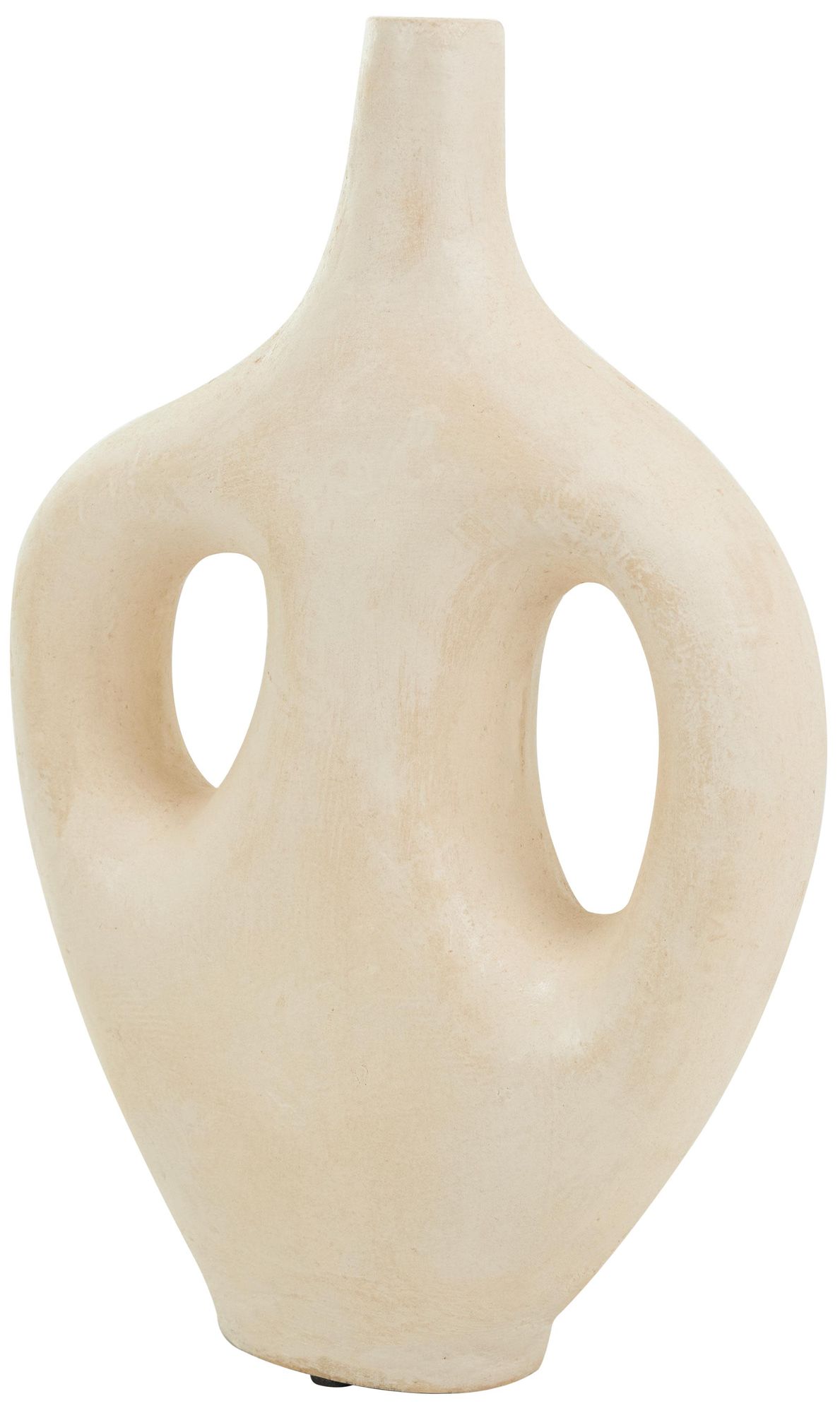 Image 2 Beige Paper Mache Natural Vase, 11" x 4" x 17"