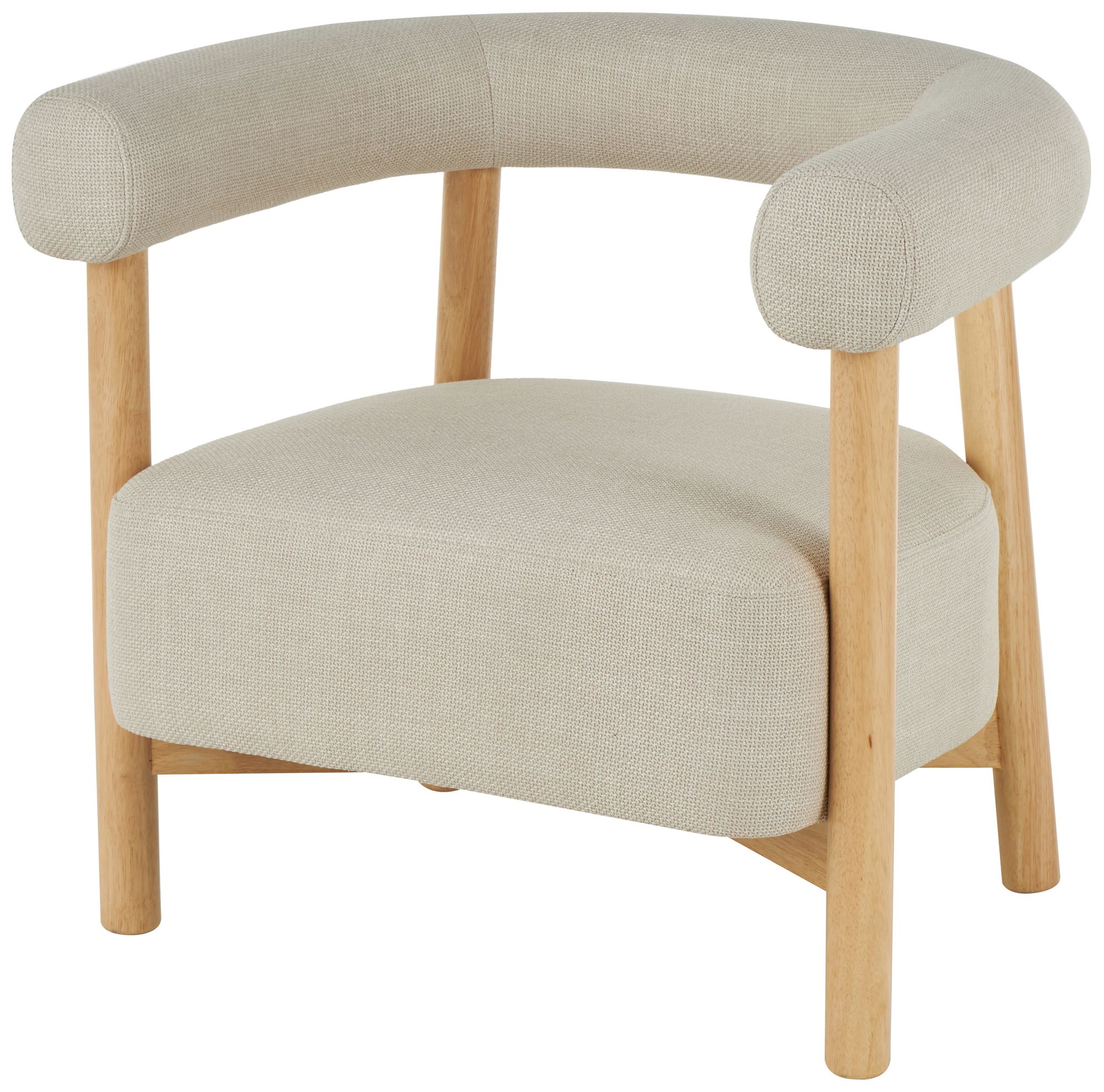 Image 2 Beige Polyester Contemporary Accent Chair, 32" x 24" x 28"