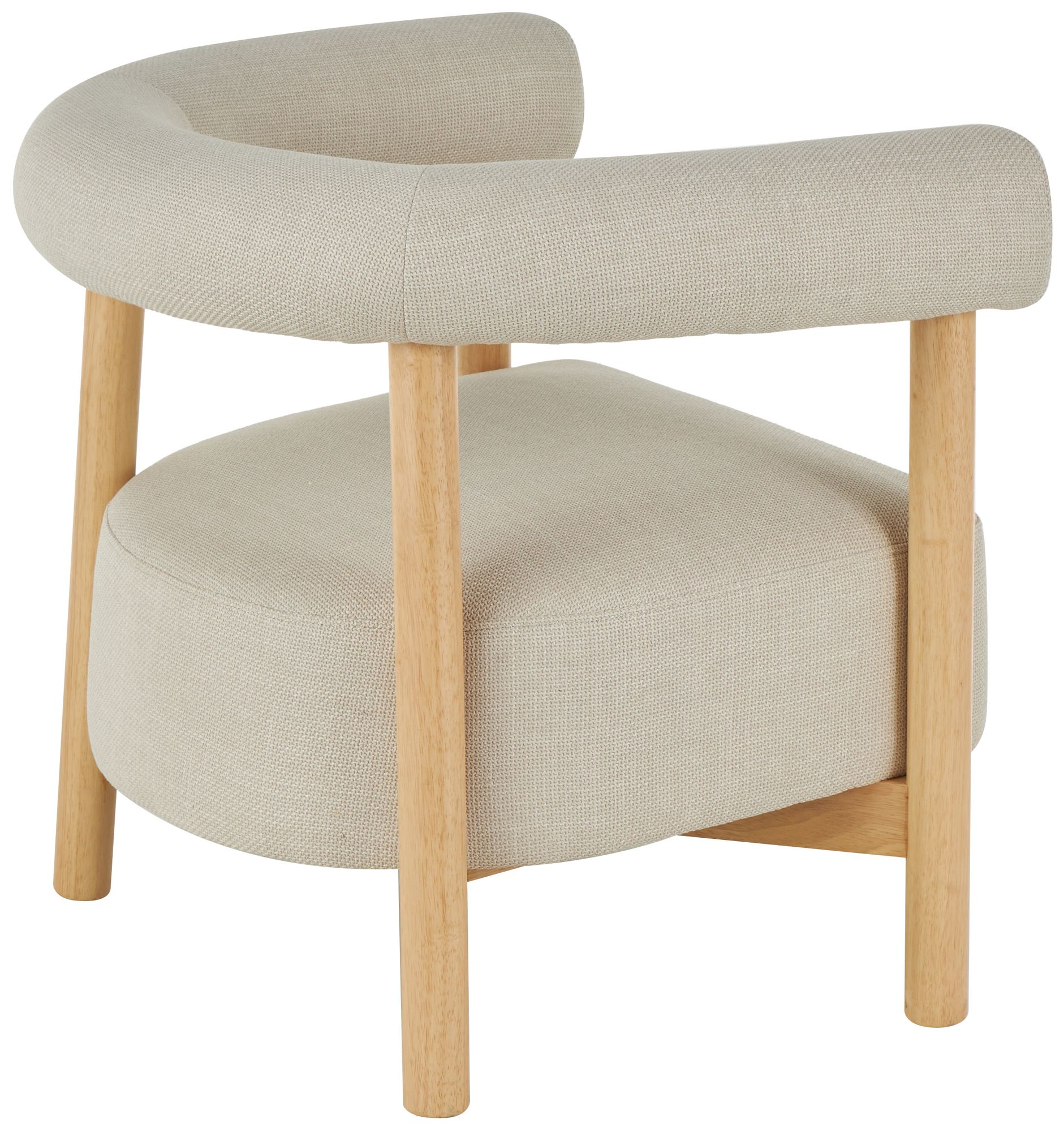 Image 6 Beige Polyester Contemporary Accent Chair, 32" x 24" x 28" more views