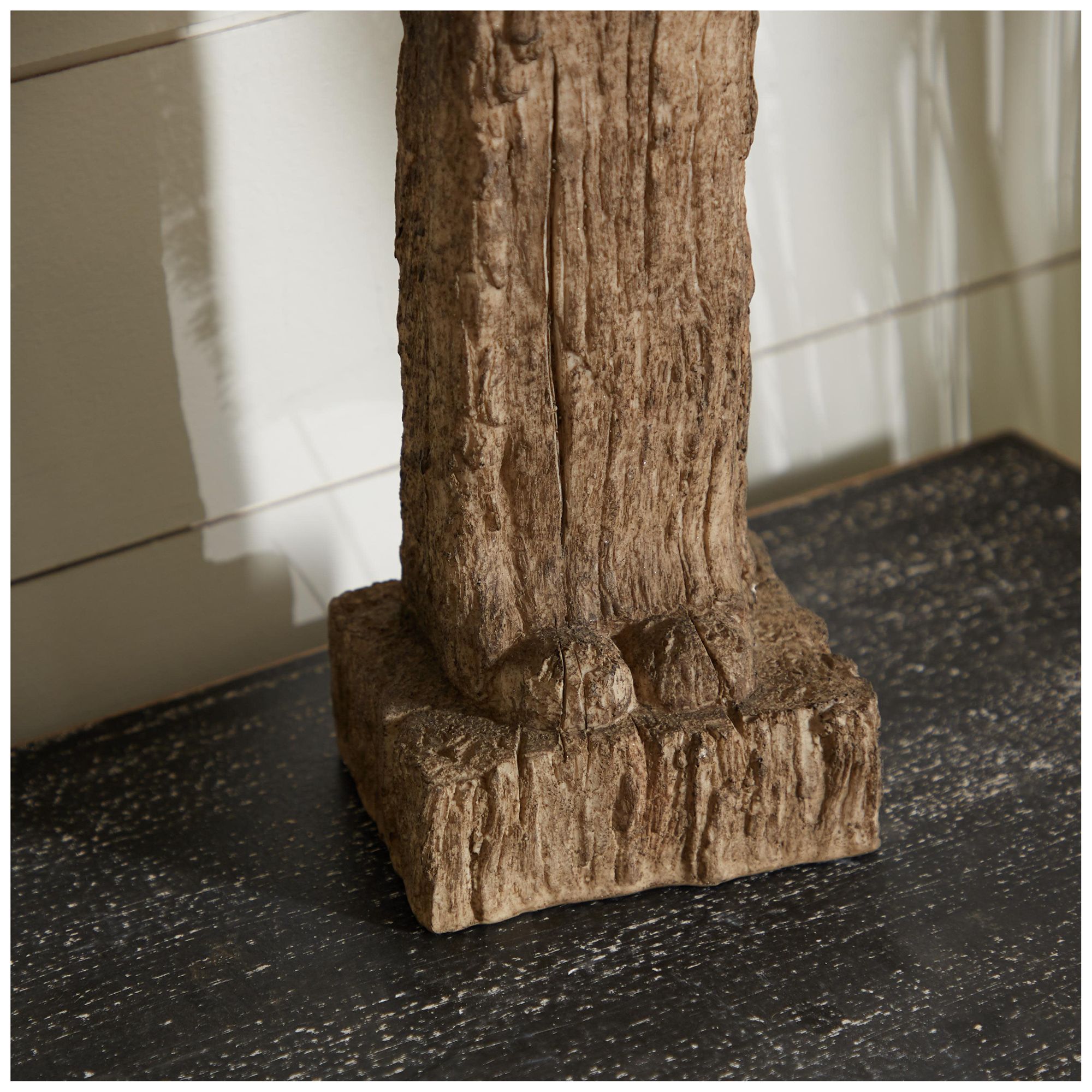 Image 3 Beige Polystone Eclectic Sculpture, 5" x 4" x 32" more views
