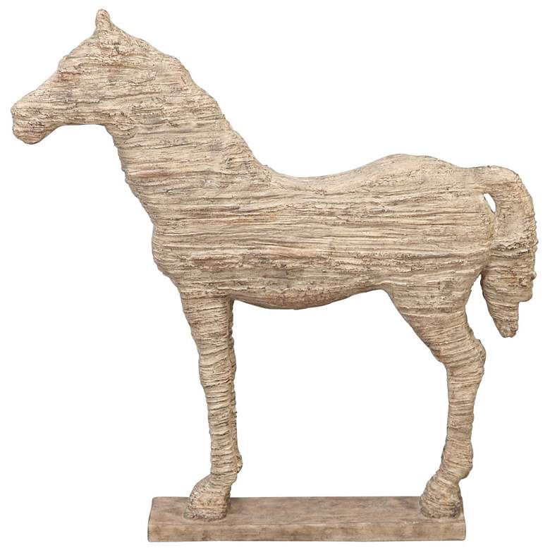 Image 1 Beige Polystone Vintage Sculpture, 12" x 3" x 19"