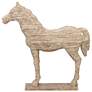 Beige Polystone Vintage Sculpture, 12" x 3" x 19"