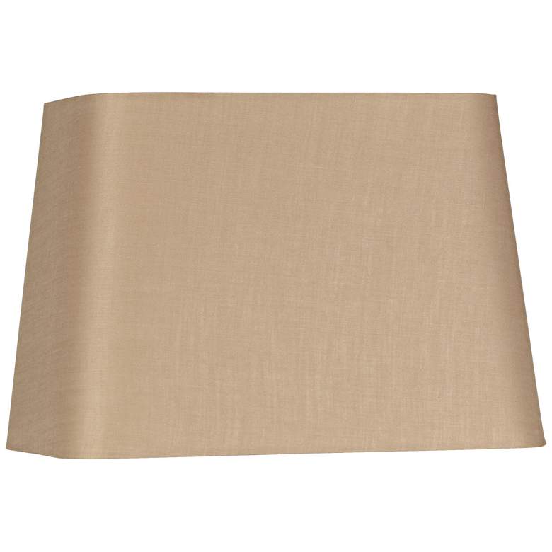 Image 1 Beige Rectangular Linen Shade 10/6x12/8x9 (Spider)