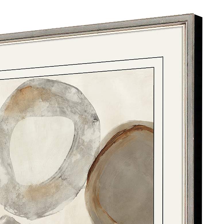 Image 2 Beige Rings 32" High 2-Piece Framed Giclee Wall Art Set more views