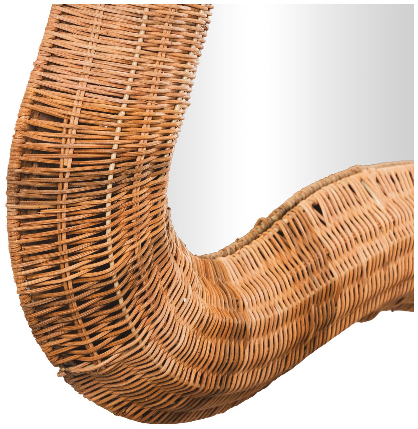 Image 3 Beige Seagrass Modern Farmhouse Wall Mirror, 42" x 2" x 41" more views