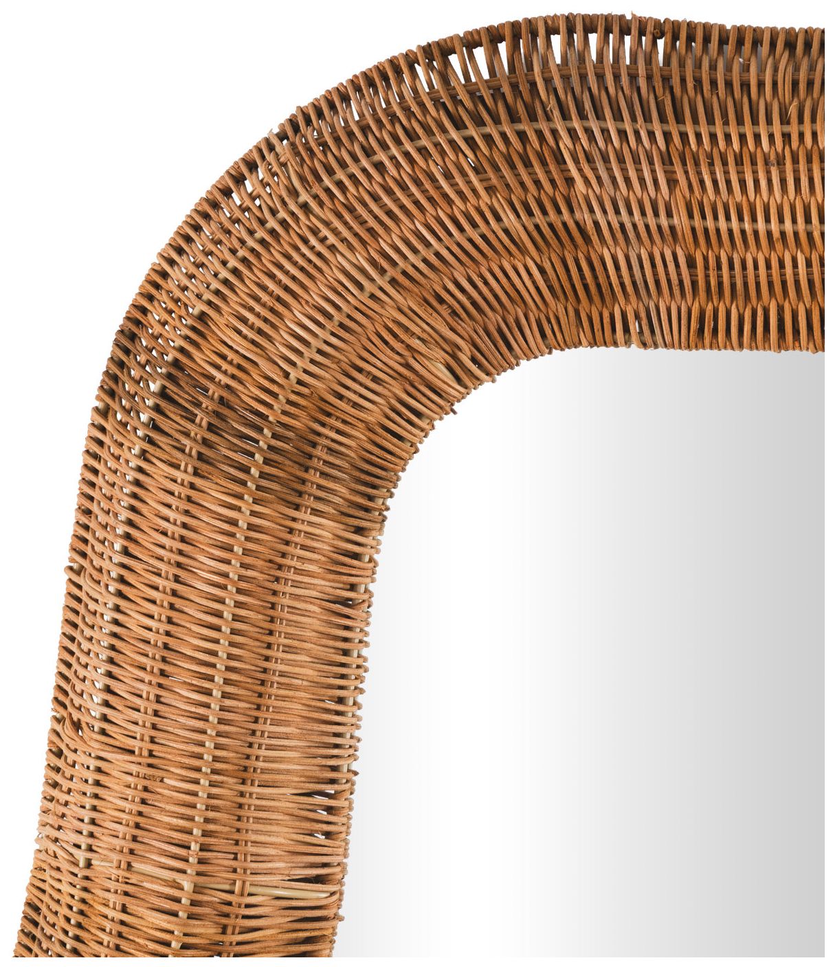 Image 4 Beige Seagrass Modern Farmhouse Wall Mirror, 42" x 2" x 41" more views