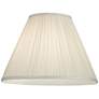 Beige Set of 2 Pleated Empire Lamp Shades 7x16x12 (Spider)