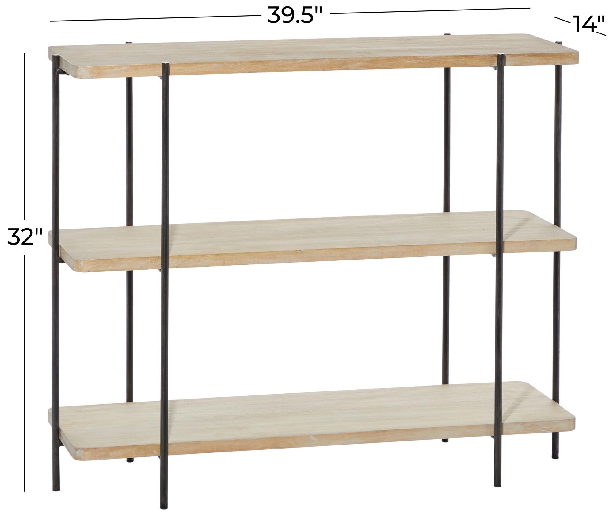Image 6 Beige Wood Contemporary Console Table, 40" x 14" x 32" more views