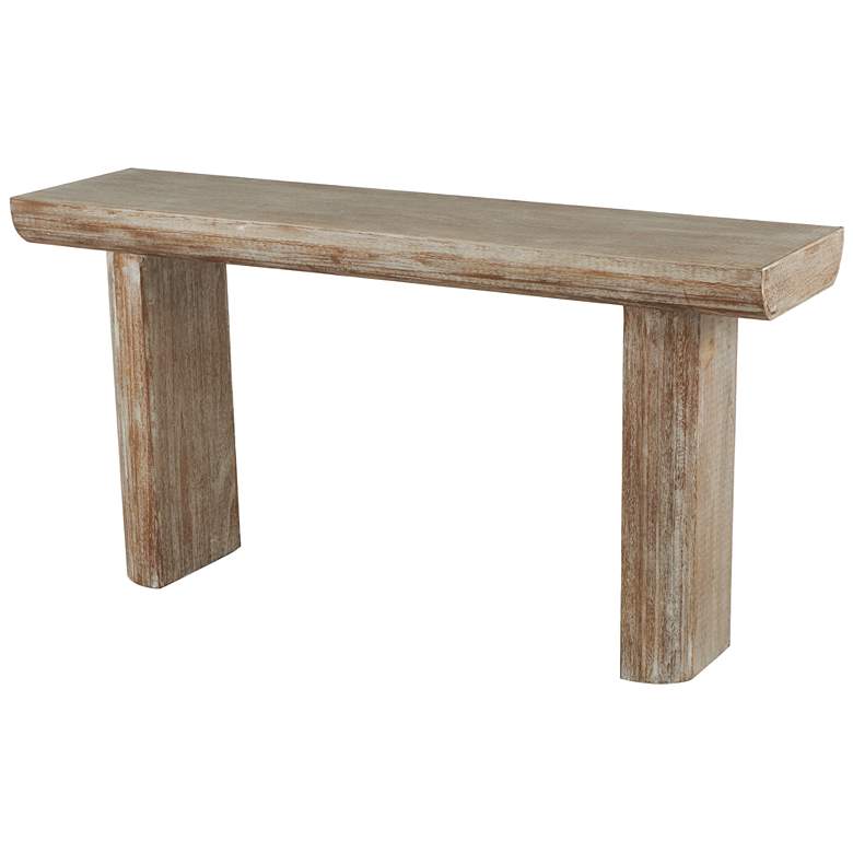 Image 1 Beige Wood Modern Console Table, 63" x 16" x 32"