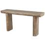 Beige Wood Modern Console Table, 63" x 16" x 32"