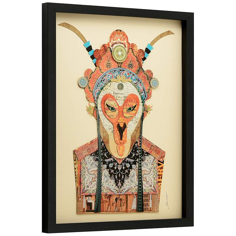 Image 4 Beijing Opera Mask #1 25 inch High Collage Framed Wall Art more views