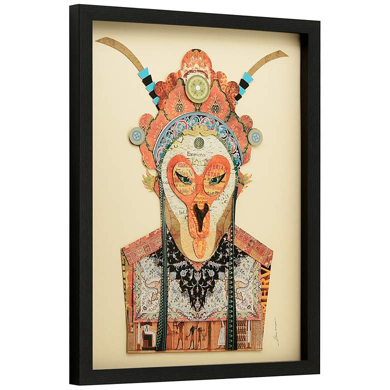 Image 4 Beijing Opera Mask #1 25" High Collage Framed Wall Art more views