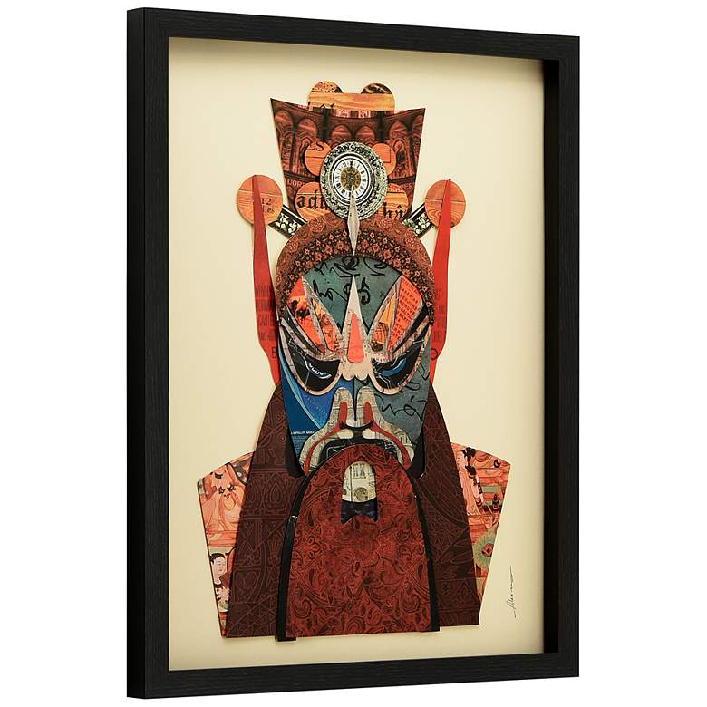 Image 4 Beijing Opera Mask #2 25" High Collage Framed Wall Art more views