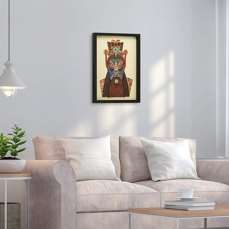 Image 5 Beijing Opera Mask #2 25" High Collage Framed Wall Art more views
