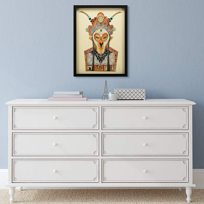Image 7 Beijing Opera Mask and Jiangwei 25"H 2-Piece Wall Art Set more views