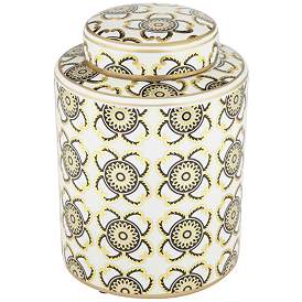 Image1 of Beka White and Gold 11" High Decorative Jar with Lid