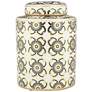 Beka White and Gold 11" High Decorative Jar with Lid