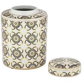 Image4 of Beka White and Gold 11" High Decorative Jar with Lid more views