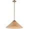 Bekah 24 1/4"W Champagne Bronze Pendant Light w/ Rattan Shade