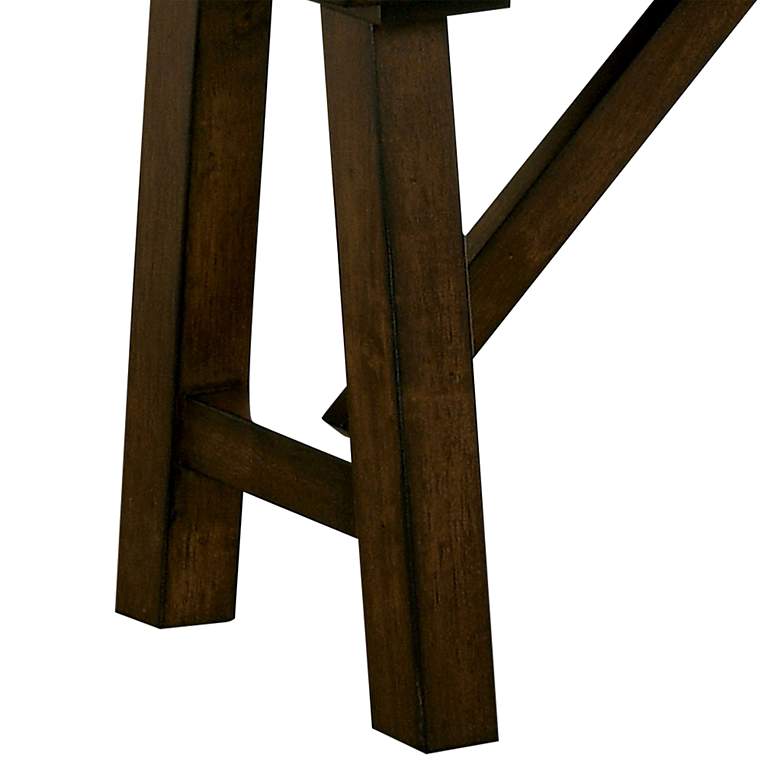 Image 5 Bel Sol 54" Wide Walnut Wood Dining Bench more views