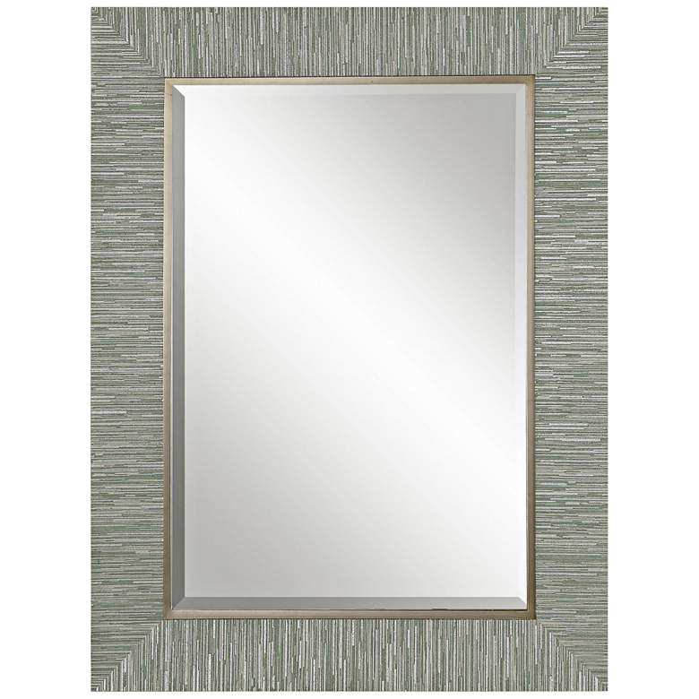 Image 2 Belaya Textured Stripe 28" x 38" Rectangle Wall Mirror