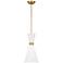 Belcarra 8" Wide Satin Brass Mini Pendant
