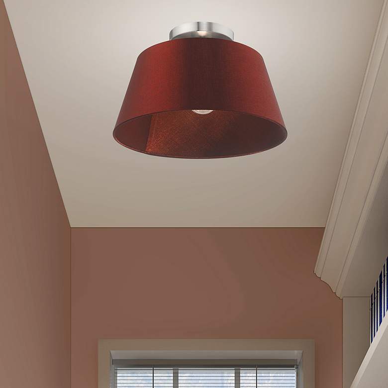 Image 1 Belclaire 1 Light Brushed Nickel Ceiling Mount