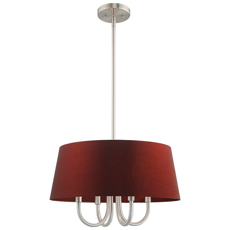 Image 2 Belclaire 4 Light Brushed Nickel Pendant Chandelier