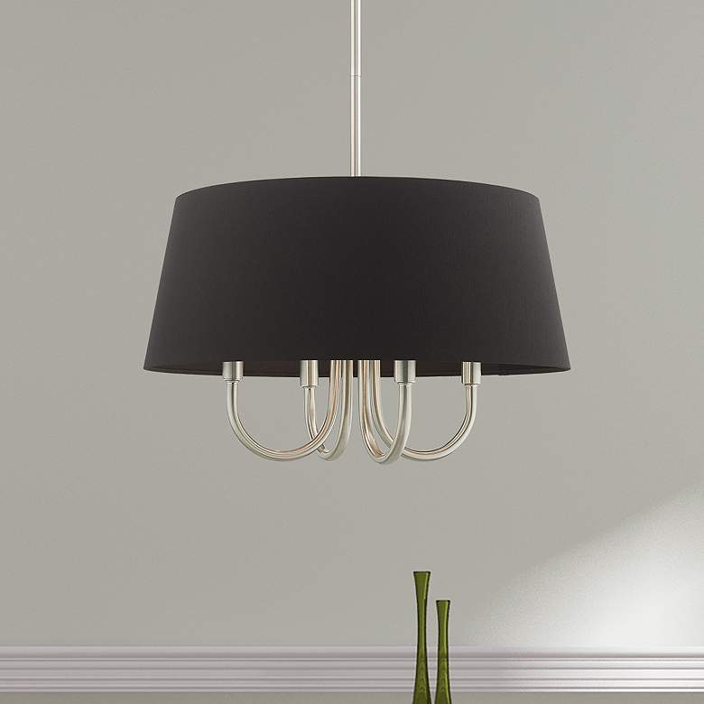 Image 1 Belclaire 4 Light Brushed Nickel Pendant Chandelier