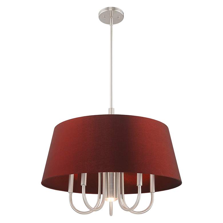 Image 6 Belclaire 6 Light Brushed Nickel Pendant Chandelier more views