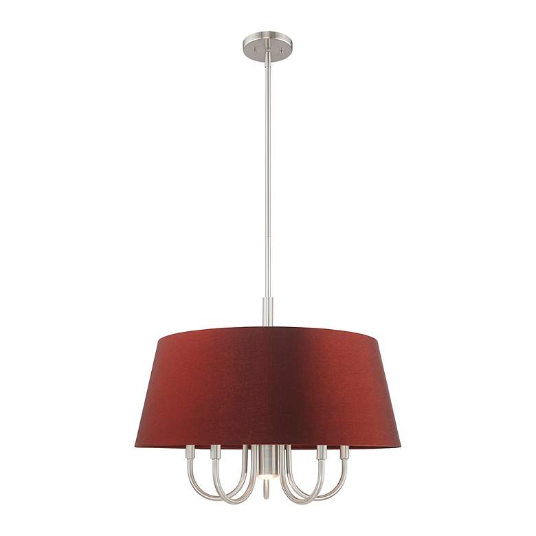 Image 7 Belclaire 6 Light Brushed Nickel Pendant Chandelier more views
