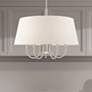 1_Belclaire 6 Light Brushed Nickel Pendant Chandelier