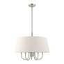 3_Belclaire 6 Light Brushed Nickel Pendant Chandelier more views