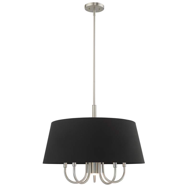 Image 1 Belclaire 6 Light Brushed Nickel Pendant Chandelier