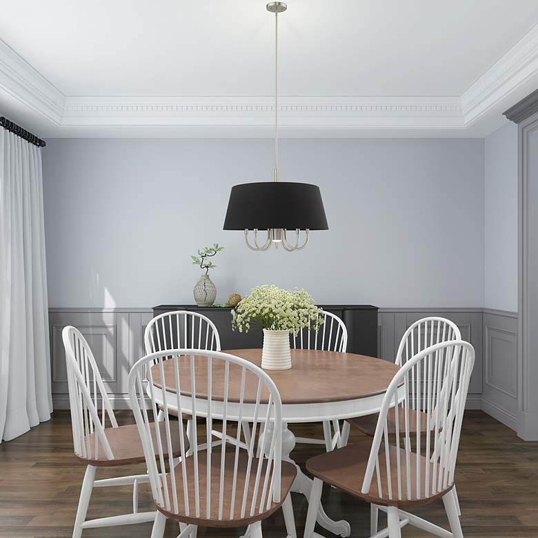 Image 6 Belclaire 6 Light Brushed Nickel Pendant Chandelier more views