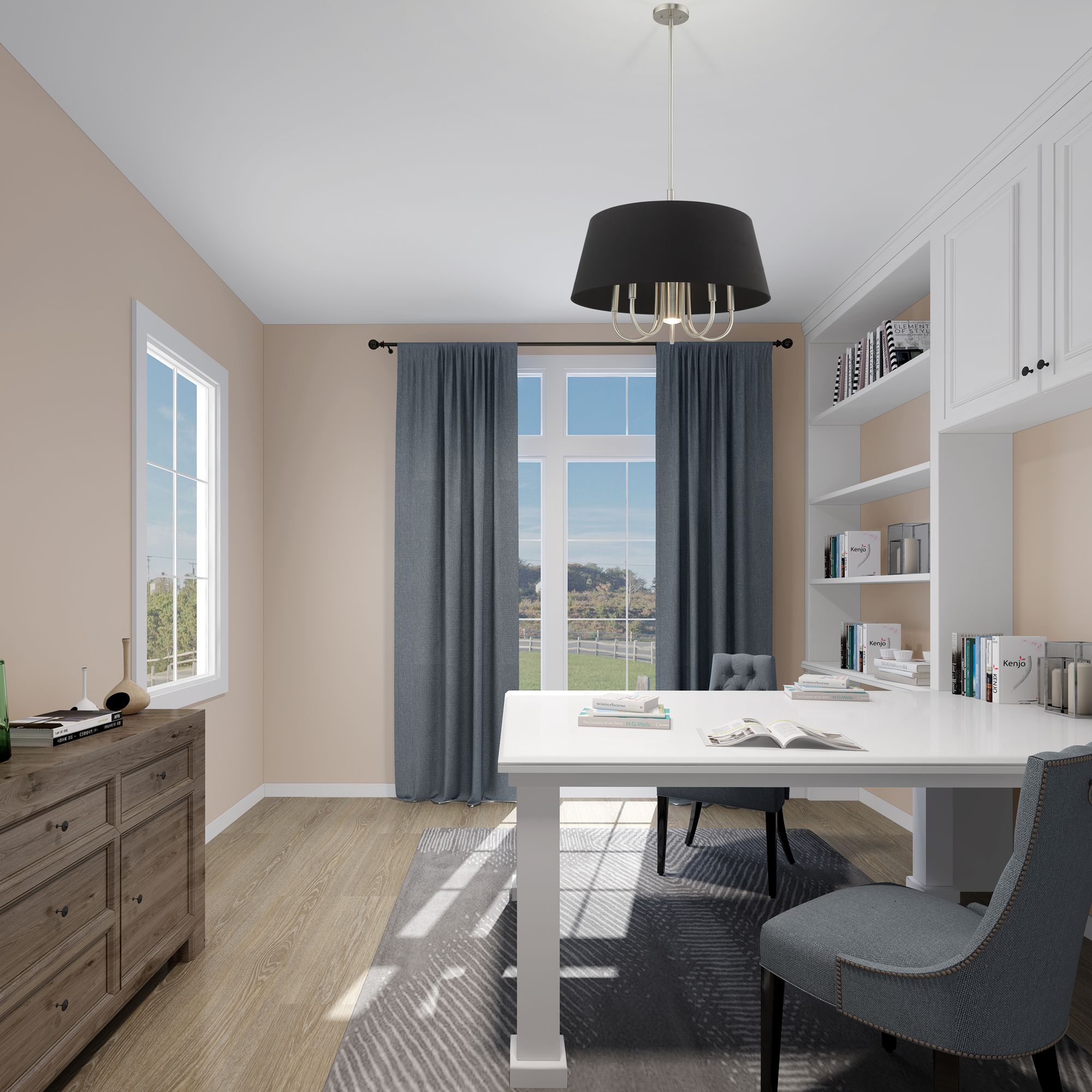 Belclaire 6 Light Brushed Nickel Pendant Chandelier