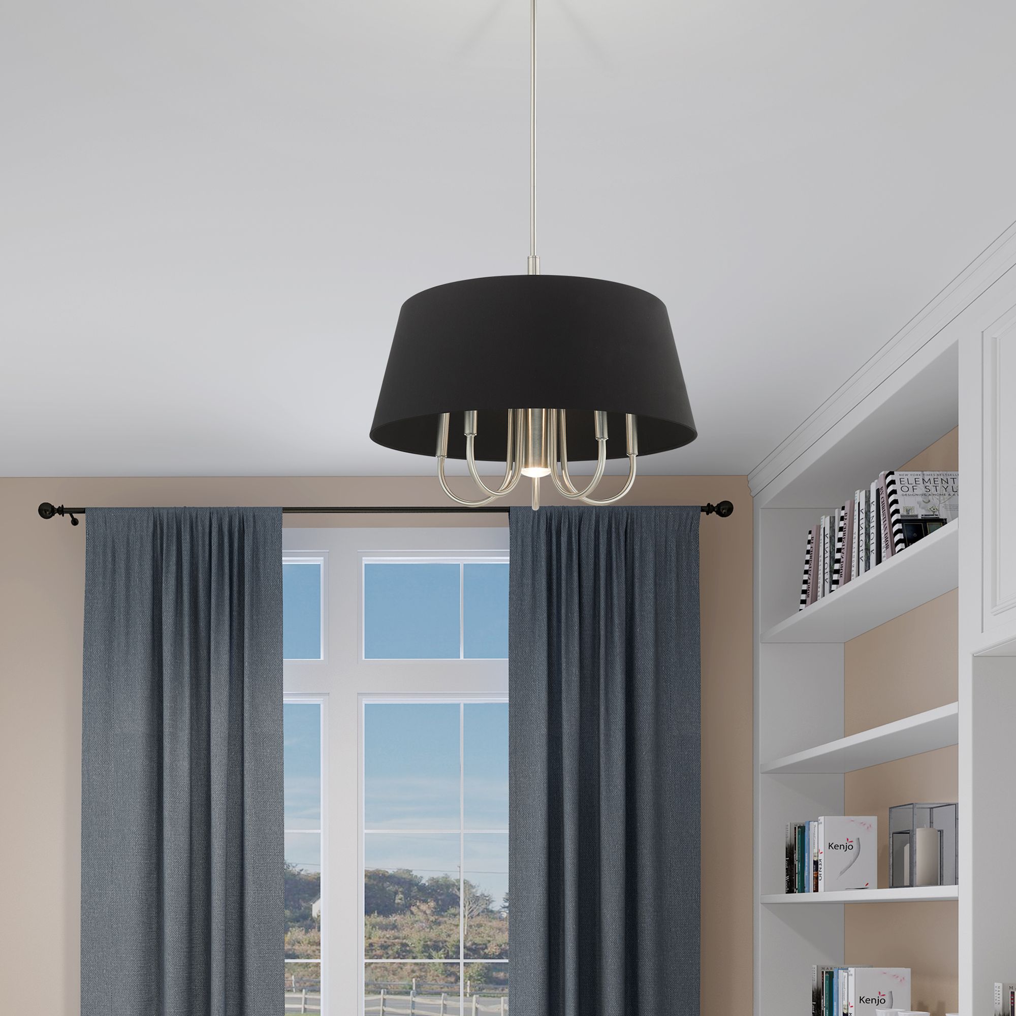 Belclaire 6 Light Brushed Nickel Pendant Chandelier