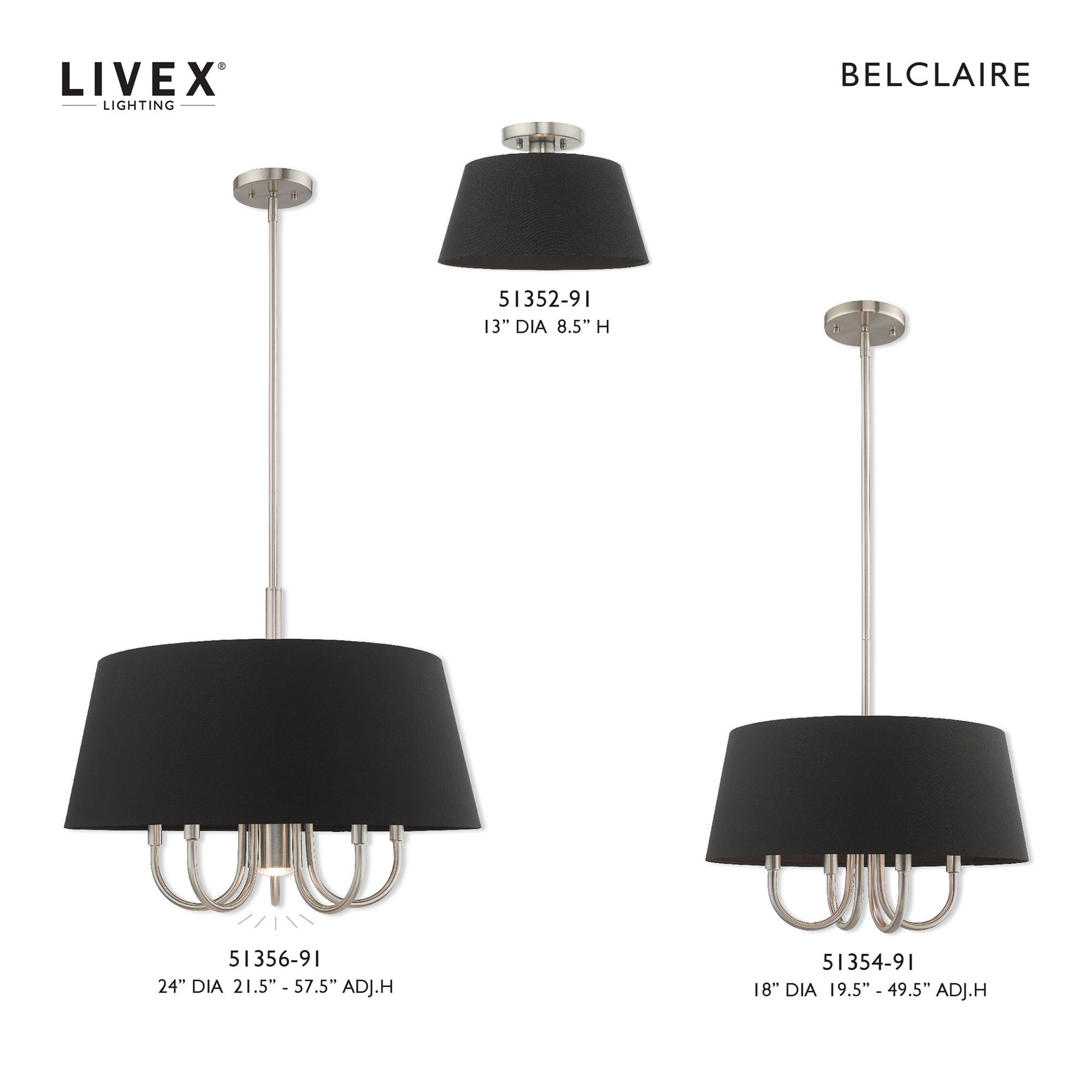 Belclaire 6 Light Brushed Nickel Pendant Chandelier